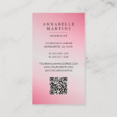 Haarstylist Moderne Waterverf Bloemen Haardroger Visitekaartje (Achterkant)