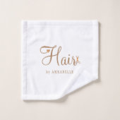 Haarstylist naam professionele elegante gouden gla bad handdoek (Wasdoekje)