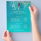 Haarstylist Nail Salon Service Sparkle Business Flyer (Hand)