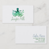 haarstylist octopus punk blauw blauw visitekaartje (Voorkant / Achterkant)