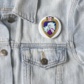 Haarstylist Paarse Heart Award - Pin Ronde Button 5,7 Cm (In situ)