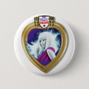 Haarstylist Paarse Heart Award - Pin Ronde Button 5,7 Cm