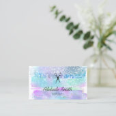 Haarstylist Pastel Kleuren Borstelstreken Visitekaartje (Staand voorkant)