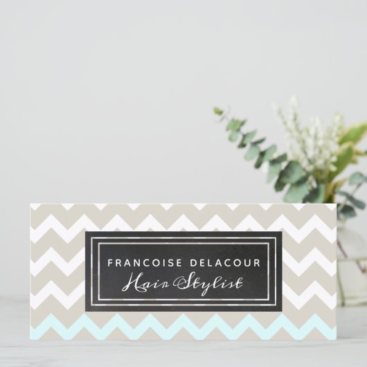 Haarstylist | patroon Beauty Salon Chevron (Staand voorkant)