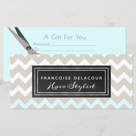 Haarstylist | patroon Beauty Salon Chevron (Voorkant / Achterkant)