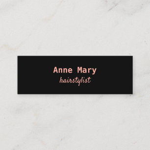 Haarstylist Peach Coral Hairdresser Roze Zwart Mini Visitekaartje