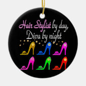 HAARSTYLIST PER DAG DIVA PER NACHT KERAMISCH ORNAMENT (Voorkant)