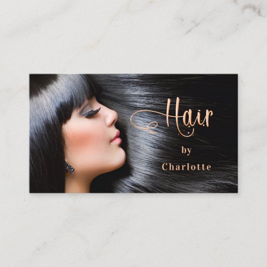 Haarstylist Photoscript schoonheidscode QR Visitekaartje (Voorkant)