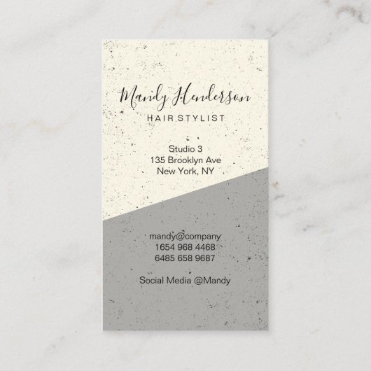 Haarstylist pictogrammen | QR-code Visitekaartje (Achterkant)