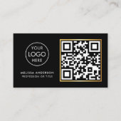 Haarstylist Professionele QR Code Moderne Logo Visitekaartje (Voorkant)