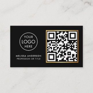Haarstylist Professionele QR Code Moderne Logo Visitekaartje