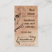 haarstylist punk slijmkop visitekaartje (Achterkant)