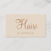 Haarstylist QR-code moderne beige neutraal Visitekaartje (Voorkant)