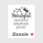 Haarstylist Quote Funny Hairdresser Stars Cutout Sticker (Vel)