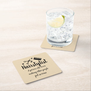 Haarstylist Quote Funny Hairdresser Stars Kartonnen Onderzetters