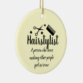 Haarstylist Quote Funny Hairdresser Stars Keramisch Ornament (Rechts)