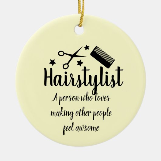 Haarstylist Quote Funny Hairdresser Stars Keramisch Ornament (Voorkant)