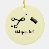 Haarstylist Quote Funny Hairdresser Stars Keramisch Ornament (Achterkant)