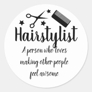 Haarstylist Quote Funny Hairdresser Stars Ronde Sticker