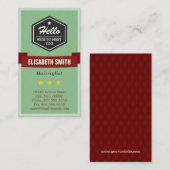 Haarstylist - Retro Stijlvol Visitekaartje (Voorkant / Achterkant)