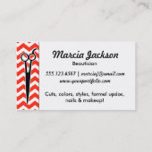 haarstylist rode schaar visitekaartje (Achterkant)