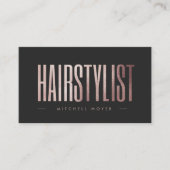 Haarstylist Roos Gold Glitter Visitekaartje (Voorkant)