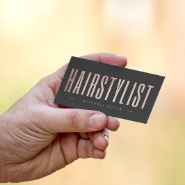 Haarstylist Roos Gold Glitter Visitekaartje