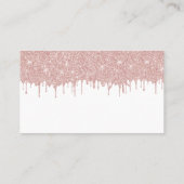 Haarstylist Roos Gouden Glitter & Marmeren Schaar Visitekaartje (Achterkant)