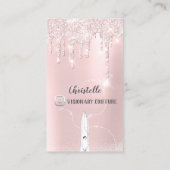 Haarstylist Roos Stuurt Glitter Coiffure schaar Visitekaartje (Achterkant)