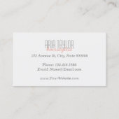 Haarstylist RoseGold Scissors Marble Visitekaartje (Achterkant)