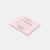 Haarstylist Roze en Zwart uw volgende afspraak Post-it® Notes (Schuin)