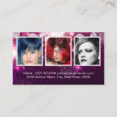 Haarstylist Roze glitter Sparkle Foto's Visitekaartje (Achterkant)