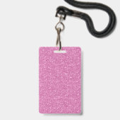 Haarstylist Roze & Gouden Glitter Initiaal Badge (Achterkant met lanyard)