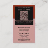 Haarstylist Roze Zwart & Rood Bedankt Loyaliteit Kortingskaartje (Achterkant)