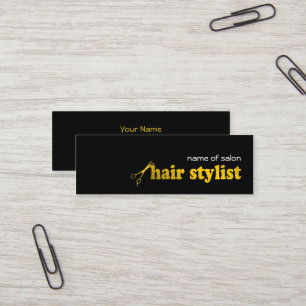 Haarstylist/Salon Business Card Template - goud Mini Visitekaartje
