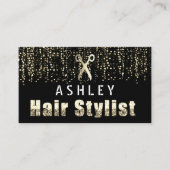 Haarstylist Salon Light Gold Appointcard Visitekaartje (Voorkant)