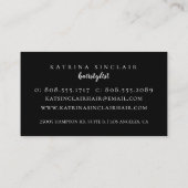 Haarstylist Salon Logo Marged Professional Visitekaartje (Achterkant)