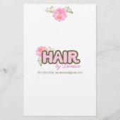 Haarstylist salon prijsenlijst sjabloon rackkaart flyer (Achterkant)