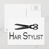 Haarstylist (schaar) briefkaart (Voorkant / Achterkant)
