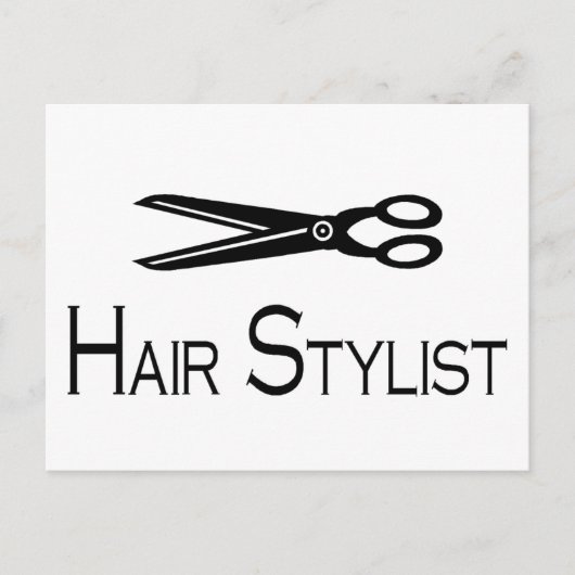 Haarstylist (schaar) briefkaart (Voorkant)