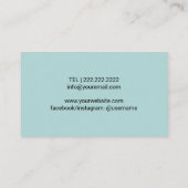 Haarstylist  schaar- en haardroger Blauwgroen Visitekaartje (Achterkant)