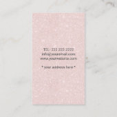Haarstylist  schaar en ventilatorblush roze visitekaartje (Achterkant)