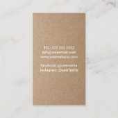 Haarstylist  schaar en ventilatorsalon Kraft Visitekaartje (Achterkant)