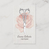 Haarstylist  schaar en ventilatorzout visitekaartje (Voorkant)