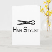 Haarstylist (schaar) kaart (Gele Bloem)