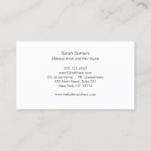 Haarstylist Schaar Logo FAUX Sequin Roze Salon 2 Visitekaartje (Achterkant)