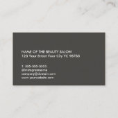 Haarstylist Schaar moderne zwarte kapsalon Visitekaartje (Achterkant)