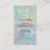 Haarstylist schaar op opaal steen visitekaartje (Achterkant)