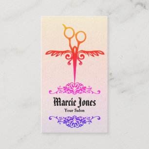 haarstylist schaar  tribaal visitekaartje