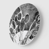 Haarstylist - schaar - wandklok (Hoek)